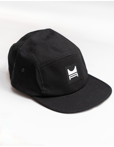 5 panel Cap in Black