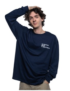 Maglia a maniche lunghe blu Navy