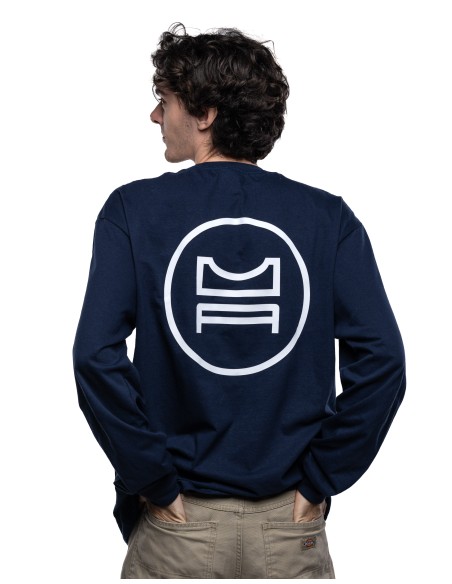 Maglia a maniche lunghe blu Navy