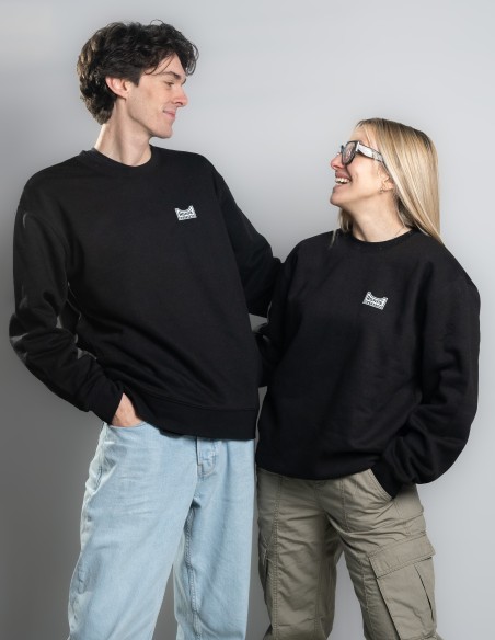 Black crewneck sweatshirt