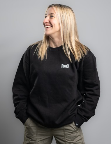 Black crewneck sweatshirt