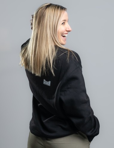 Black crewneck sweatshirt